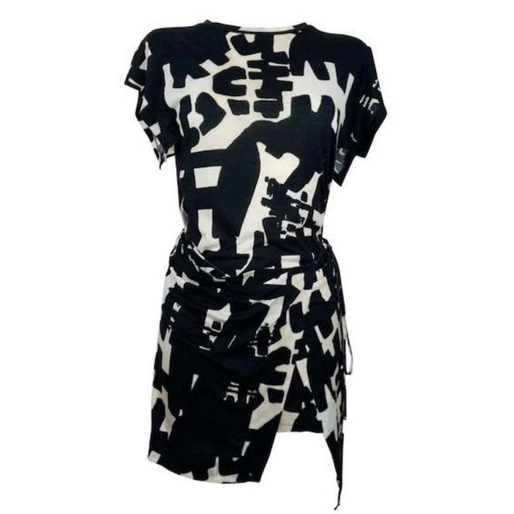 Isabel Marant Black and Cream Mini Dress